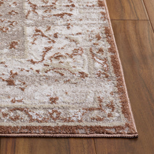Safavieh Chamber Ivory And Rust Area Rug — Low-Profile Power-Loomed Design, Durable Polyester-Jute Blend, Timeless Texture 6'-7" x 6'-7" CHM216R-7SQ