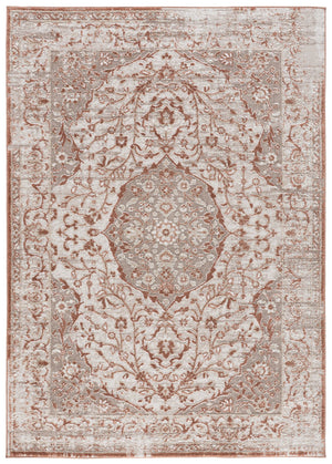 Safavieh Chamber Ivory And Rust Area Rug — Low-Profile Power-Loomed Design, Durable Polyester-Jute Blend, Timeless Texture 6'-7" x 6'-7" CHM216R-7SQ