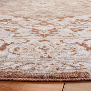 Safavieh Chamber Traditional Turkish Polyester Area Rug in Warm Ivory Rust for Living Rooms CHM216R-5