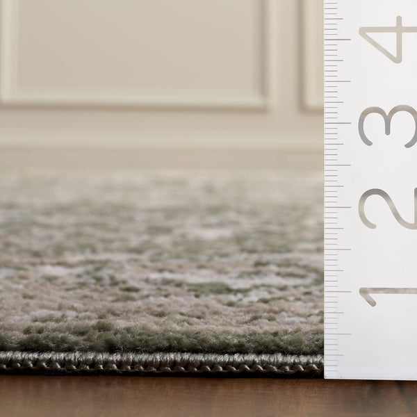 Safavieh Chamber Round Ivory Area Rug With Subtle Green-Beige Accents, Durable Power-Loomed Turkish Craftsmanship 6'-7" x 6'-7" CHM216W-7R