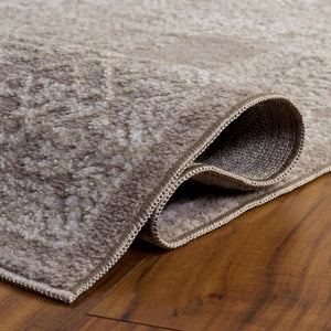 Safavieh Chamber Square Beige Ivory Area Rug — Low-Profile Power-Loomed Polyester Blend, Durable Elegance 6'-7" x 6'-7" CHM218B-7SQ