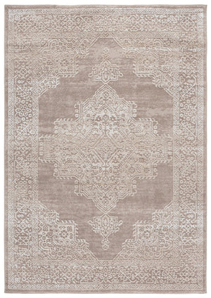 Safavieh Chamber Square Beige Ivory Area Rug — Low-Profile Power-Loomed Polyester Blend, Durable Elegance 6'-7" x 6'-7" CHM218B-7SQ