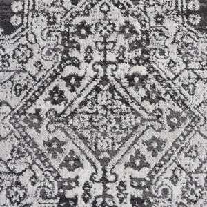 Safavieh Chamber Elegant Dark Grey & Ivory Runner Rug — Low-Profile, Power-Loomed Turkish Durability For Halls 2'-2" x 8'-0" CHM218G-28