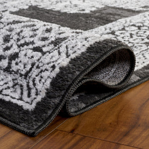 Safavieh Chamber Elegant Dark Grey & Ivory Runner Rug — Low-Profile, Power-Loomed Turkish Durability For Halls 2'-2" x 8'-0" CHM218G-28