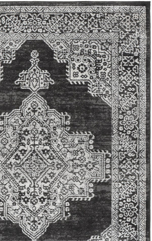 Safavieh Chamber Elegant Dark Grey & Ivory Runner Rug — Low-Profile, Power-Loomed Turkish Durability For Halls 2'-2" x 8'-0" CHM218G-28