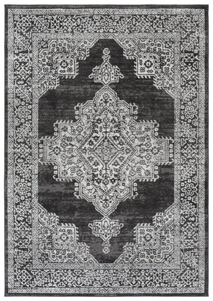 Safavieh Chamber Power-Loomed Polyester Area Rug with Soft Ivory Tones for Any Room Gray 5'-3" x 7'-6" CHM218G-5