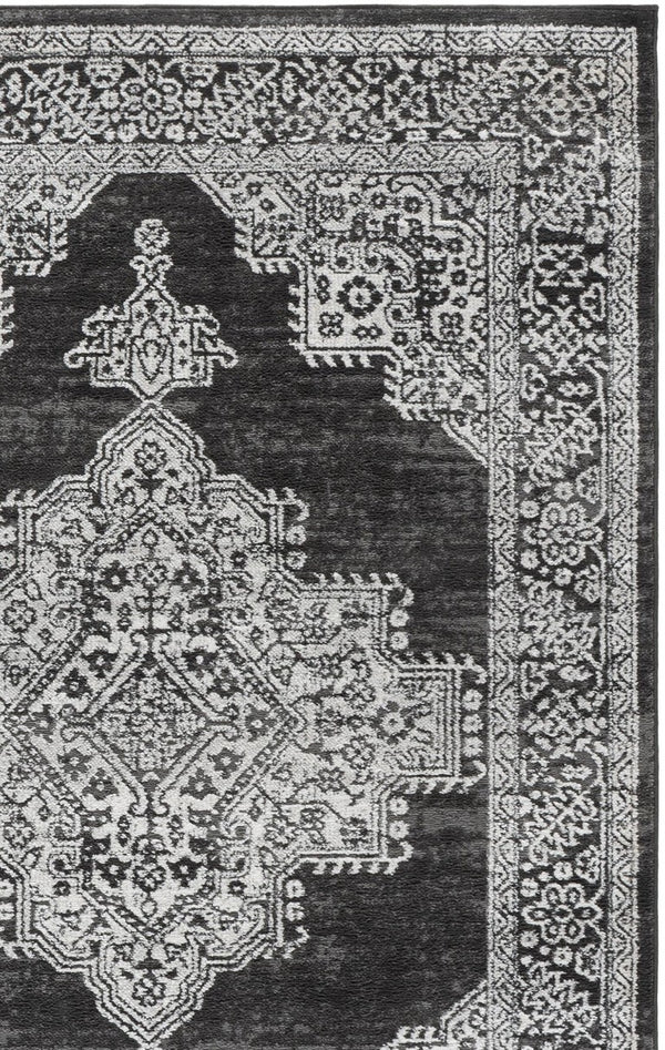 Safavieh Chamber Power-Loomed Polyester Area Rug with Soft Ivory Tones for Any Room Gray 5'-3" x 7'-6" CHM218G-5
