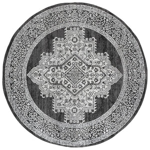 Safavieh Chamber Power-Loomed Polyester Area Rug with Soft Ivory Tones for Any Room Gray 6'-7" x 6'-7" CHM218G-7R