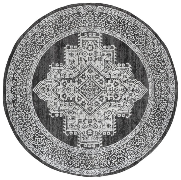 Safavieh Chamber Power-Loomed Polyester Area Rug with Soft Ivory Tones for Any Room Gray 6'-7" x 6'-7" CHM218G-7R
