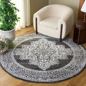 Safavieh Chamber Power-Loomed Polyester Area Rug with Soft Ivory Tones for Any Room Gray 6'-7" x 6'-7" CHM218G-7R