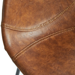 Lana Bar Stool Matte Black frame, Brown PU CHMS002 BAR BROWN Zentique