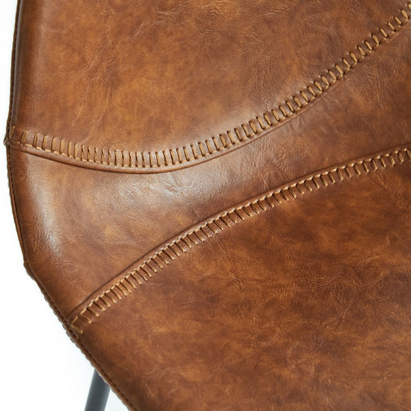 Lana Bar Stool Matte Black frame, Brown PU CHMS002 BAR BROWN Zentique