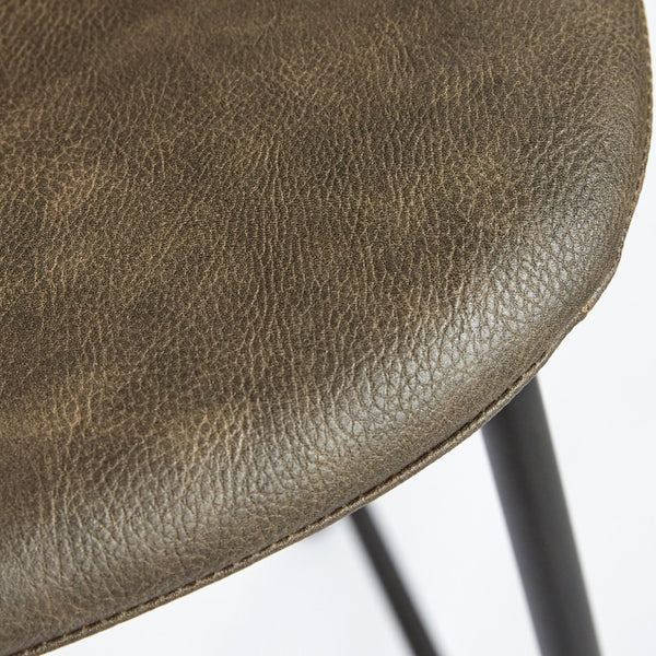 Lana Bar Stool Matte Black frame, Grey PU CHMS002 BAR GREY Zentique