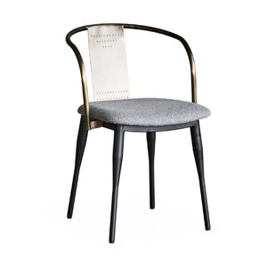 Zentique Janel Compact Tub Chair with Steel Frame, Fiber-Blend Upholstery for Cozy Modern Accent Seating CHMS003 GREY