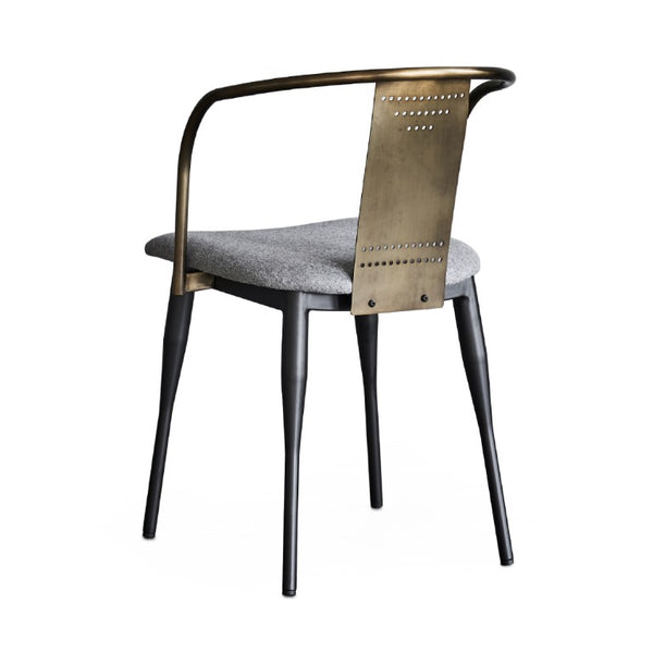Zentique Janel Compact Tub Chair with Steel Frame, Fiber-Blend Upholstery for Cozy Modern Accent Seating CHMS003 GREY