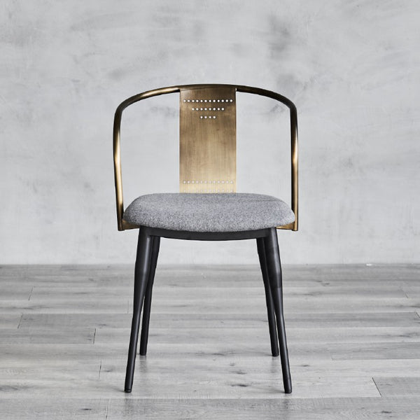 Zentique Janel Compact Tub Chair with Steel Frame, Fiber-Blend Upholstery for Cozy Modern Accent Seating CHMS003 GREY