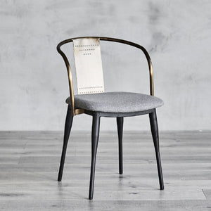 Zentique Janel Compact Tub Chair with Steel Frame, Fiber-Blend Upholstery for Cozy Modern Accent Seating CHMS003 GREY