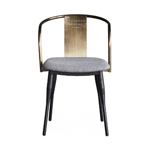 Zentique Janel Compact Tub Chair with Steel Frame, Fiber-Blend Upholstery for Cozy Modern Accent Seating CHMS003 GREY