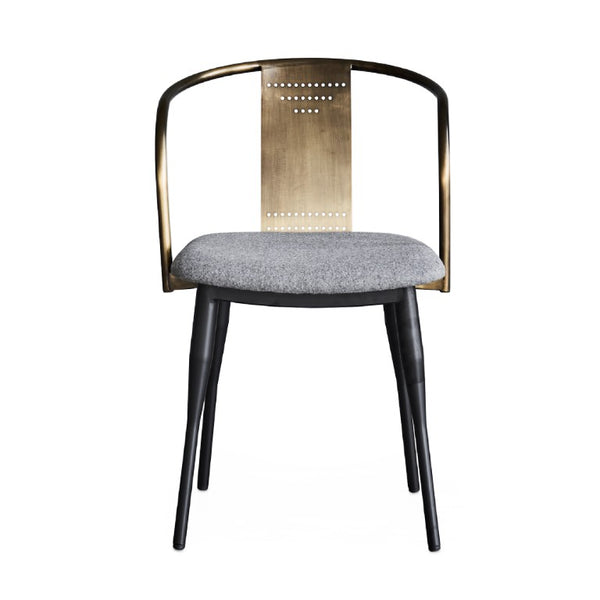 Zentique Janel Compact Tub Chair with Steel Frame, Fiber-Blend Upholstery for Cozy Modern Accent Seating CHMS003 GREY