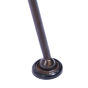 Arthur Bar Stool w Wooden Seat Matte Black Steel, Dark Brown Wood CHMS006 BAR BROWN Zentique