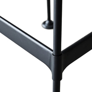 Arthur Bar Stool w PU Seat Matte Black Steel, Dark Grey PU CHMS006 BAR PUB Zentique