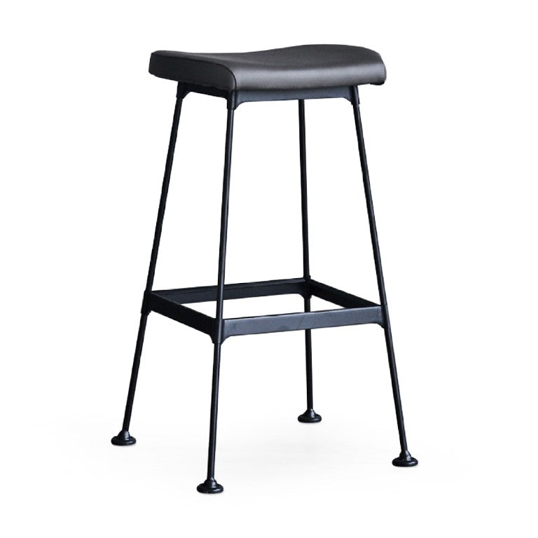 Zentique Arthur Powder-Coated Steel Bar Stool with Ergonomic PU Seat, Compact Modern Design, Durable Comfort CHMS006 BAR PUB