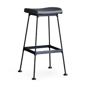 Zentique Arthur Powder-Coated Steel Bar Stool with Ergonomic PU Seat, Compact Modern Design, Durable Comfort CHMS006 BAR PUB