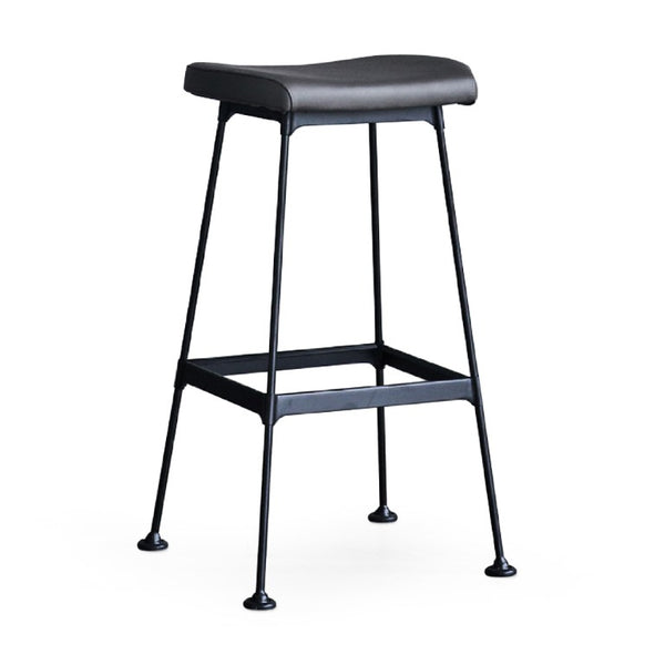 Zentique Arthur Powder-Coated Steel Bar Stool with Ergonomic PU Seat, Compact Modern Design, Durable Comfort CHMS006 BAR PUB