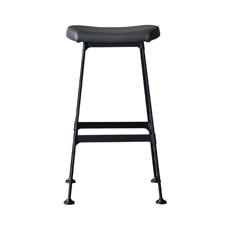 Zentique Arthur Powder-Coated Steel Bar Stool with Ergonomic PU Seat, Compact Modern Design, Durable Comfort CHMS006 BAR PUB