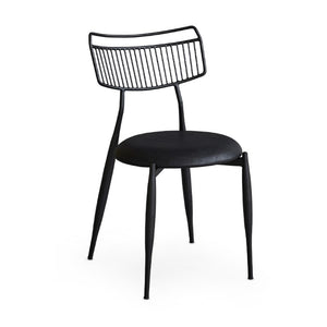 Zentique Madeleine Compact Curved Back Chair with PU Upholstery, Steel Frame, Ergonomic Lumbar Support — Stylish Modern Seating (99 chars) CHMS007 PUB