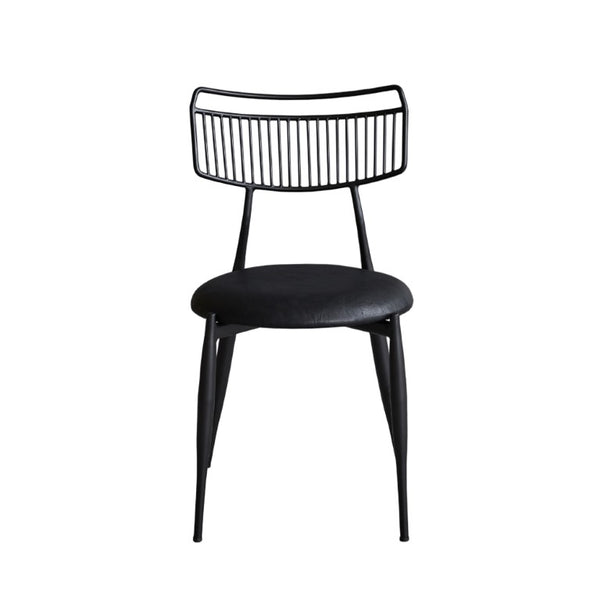 Zentique Madeleine Compact Curved Back Chair with PU Upholstery, Steel Frame, Ergonomic Lumbar Support — Stylish Modern Seating (99 chars) CHMS007 PUB