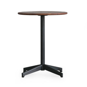 Zentique Nico Industrial Side Table with Steel Frame and Wood Top, 24" x 30" x 24" — Modern Minimal Accent Piece CHMS008