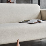 Holland Greige Sofa Matte Black Steel, Greige Linen CHMS011-3 GREIGE Zentique