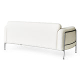 Holland Greige Sofa Matte Black Steel, Greige Linen CHMS011-3 GREIGE Zentique