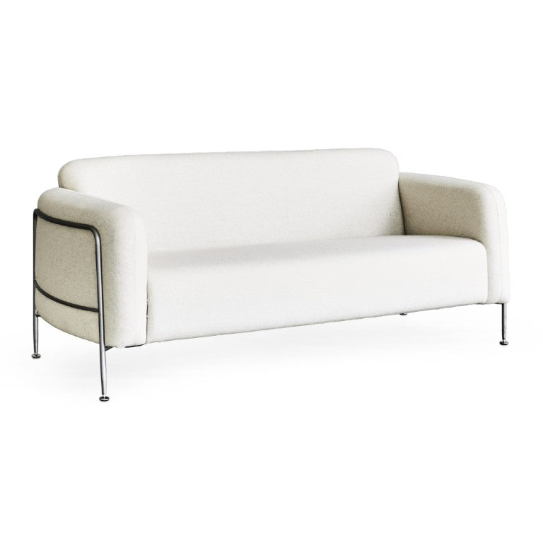 Zentique Holland Greige Sofa with Soft Linen Upholstery, Steel Frame Durability, Deep Seats for Everyday Comfort (98 chars) CHMS011-3 GREIGE