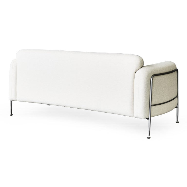 Zentique Holland Greige Sofa with Soft Linen Upholstery, Steel Frame Durability, Deep Seats for Everyday Comfort (98 chars) CHMS011-3 GREIGE