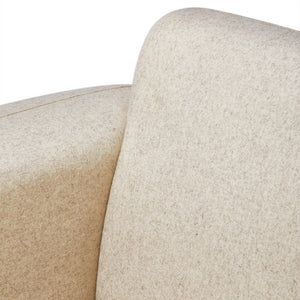 Zentique Holland Greige Club Chair with Linen Upholstery, Steel Frame, Ergonomic Padding for Modern Comfort and Durability CHMS011 GREIGE