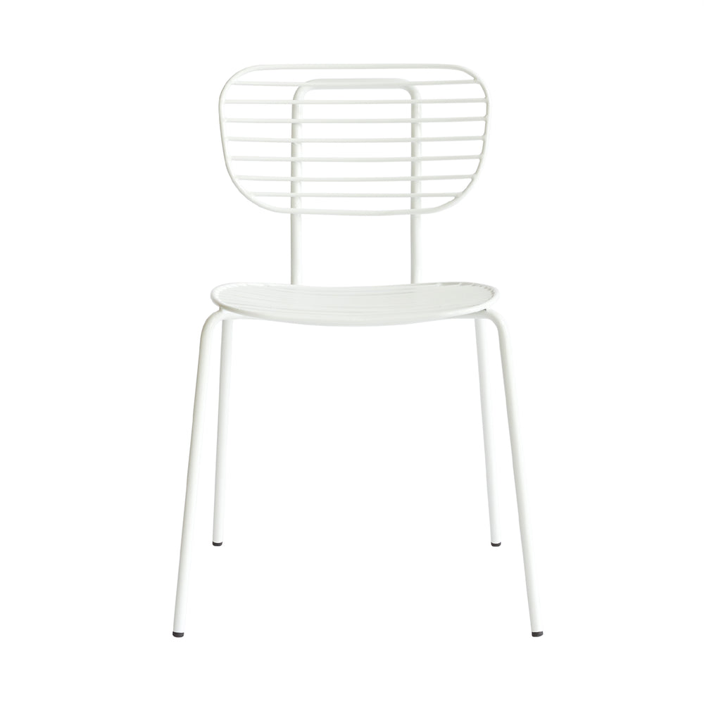 Taylor Metal Side Chair White Steel CHMS020 WHITE Zentique