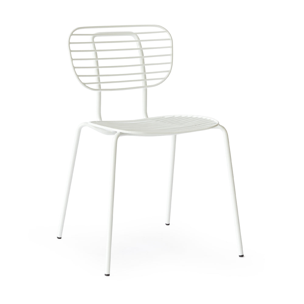 Taylor Metal Side Chair White Steel CHMS020 WHITE Zentique