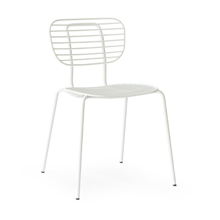 Zentique Taylor Metal Side Chair — Industrial-Strength Powder-Coated Metal Seating, Slim Profile, Everyday Comfort (94 characters) CHMS020 WHITE