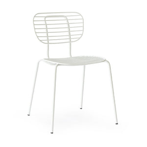 Zentique Taylor Metal Side Chair — Industrial-Strength Powder-Coated Metal Seating, Slim Profile, Everyday Comfort (94 characters) CHMS020 WHITE