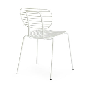 Zentique Taylor Metal Side Chair — Industrial-Strength Powder-Coated Metal Seating, Slim Profile, Everyday Comfort (94 characters) CHMS020 WHITE