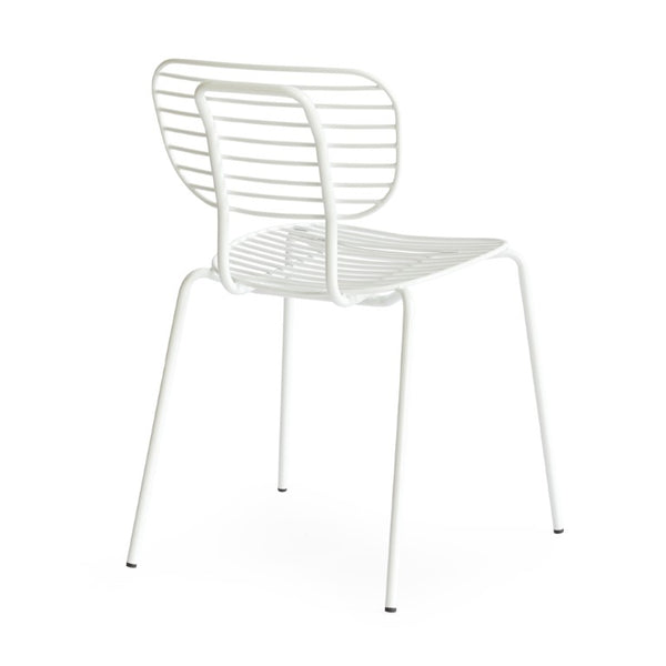 Zentique Taylor Metal Side Chair — Industrial-Strength Powder-Coated Metal Seating, Slim Profile, Everyday Comfort (94 characters) CHMS020 WHITE