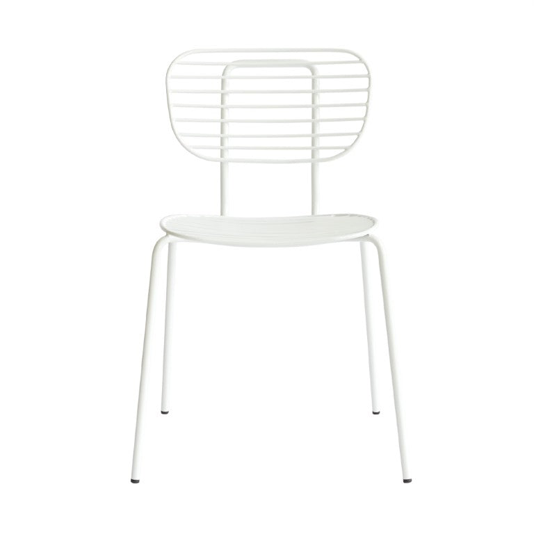 Zentique Taylor Metal Side Chair — Industrial-Strength Powder-Coated Metal Seating, Slim Profile, Everyday Comfort (94 characters) CHMS020 WHITE