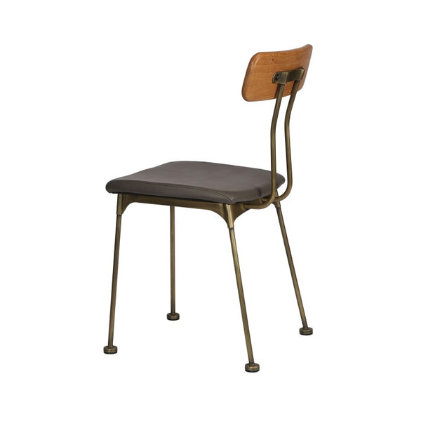 Zentique Condor Side Chair with PU Upholstery, Steel Frame & Solid Wood Accents — Compact, Stylish Comfort CHMS022 PUB