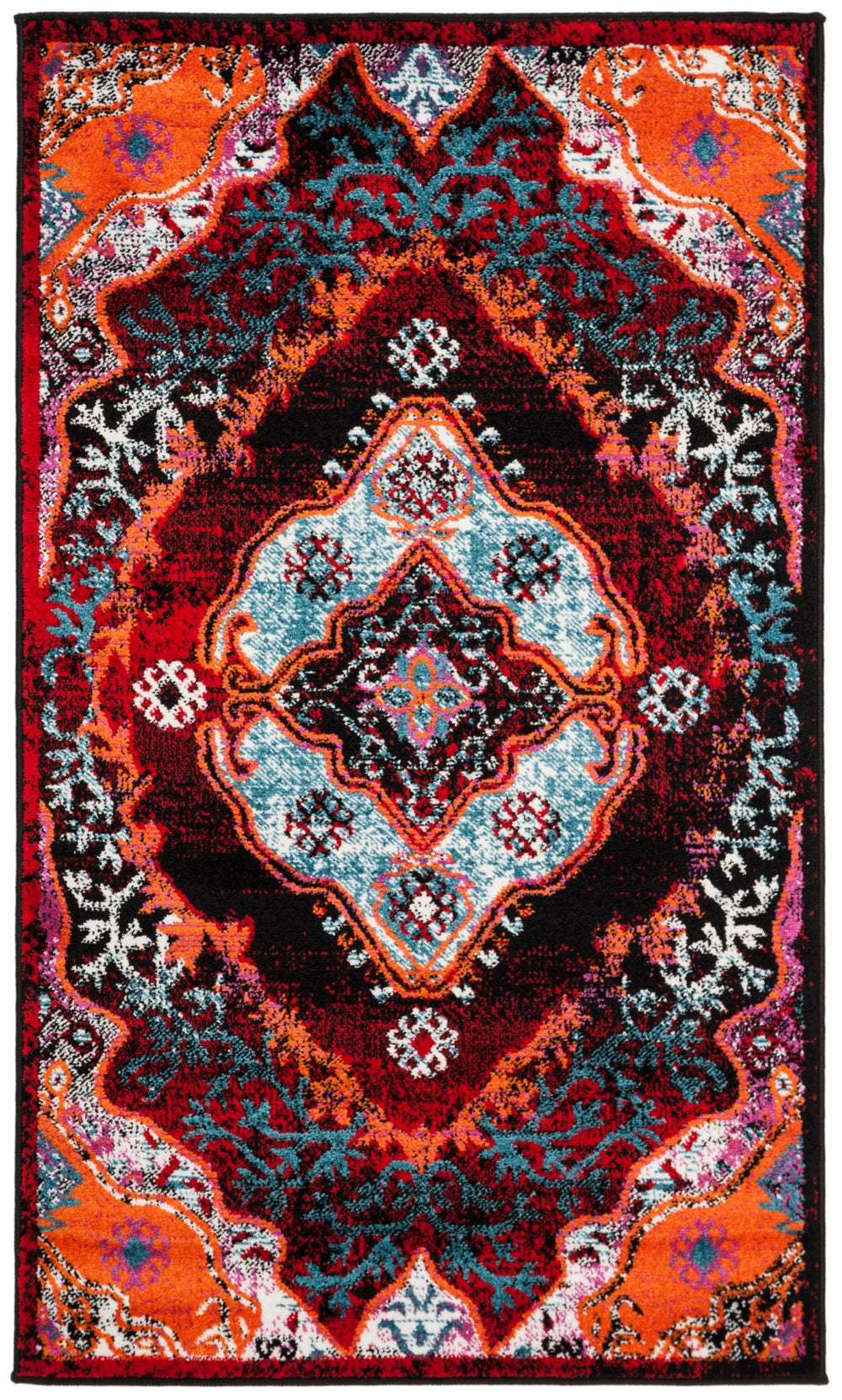 Safavieh Cherokee 912   Rug Light Blue / Red CHR912B-3