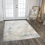 Rizzy Chelsea CHS108 Power Loomed Modern Polyester Rug Ivory / Gray  8'6" x 11'10"
