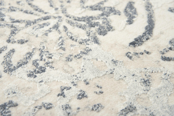 Rizzy Chelsea CHS109 Power Loomed Transitional Polyester Rug Cream/Gray 8'6" x 11'10"