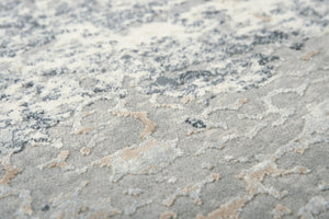 Rizzy Chelsea CHS110 Power Loomed Modern Polyester Rug Cream/Gray 8'6" x 11'10"