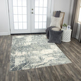 Rizzy Chelsea CHS112 Power Loomed Modern Polyester Rug Cream/Gray 8'6" x 11'10"